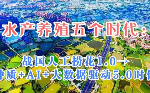 水产养殖五个时代：战国人工捞花1.0→种质+AI+大数据驱动5.0时代