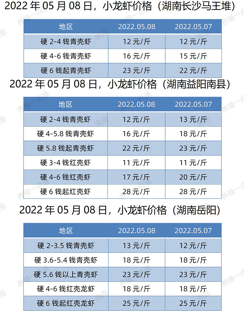 2022.05.08，小龙虾价格（湖南）