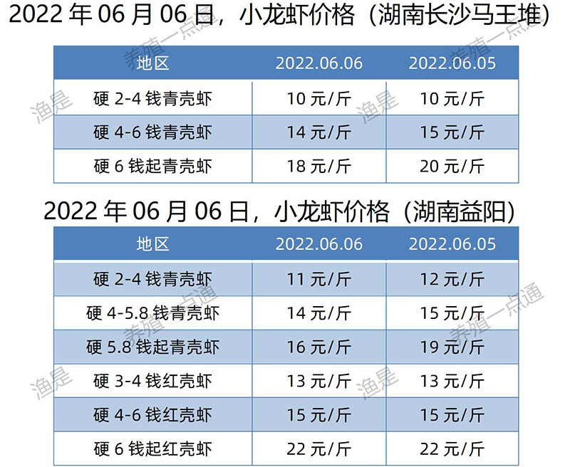 2022.06.06，小龙虾价格（湖南）