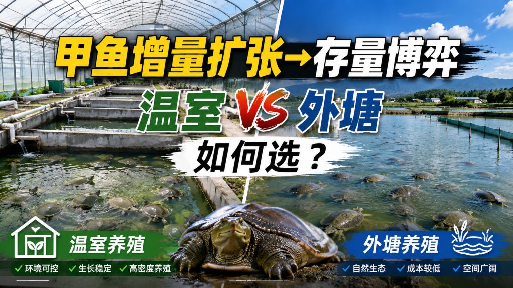 【甲鱼养殖】甲鱼增量扩张→存量博弈；温室 VS 外塘如何选？