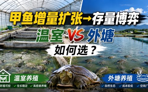 【甲鱼养殖】甲鱼增量扩张→存量博弈；温室 VS 外塘如何选？